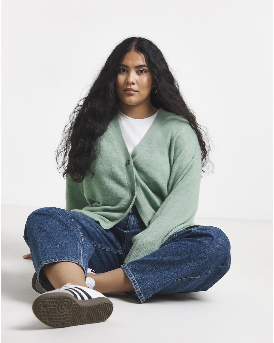 Simply Be Green Boyfriend Cardigan