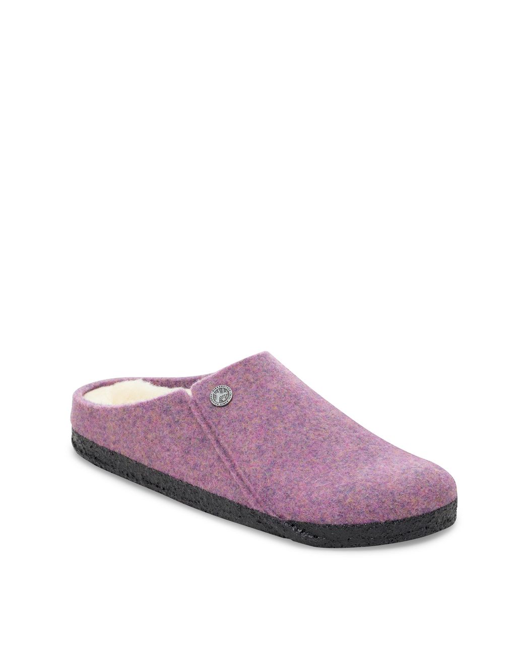 Birkenstock Purple Zermatt Shearling Wool Felt Mule