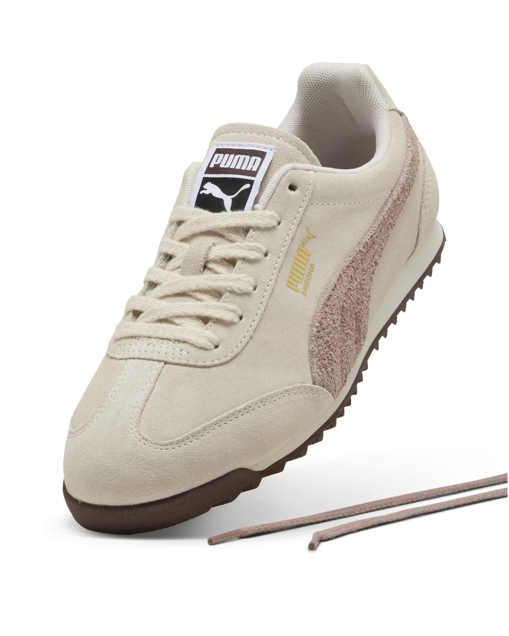 PUMA White Arizona Suede Trainers