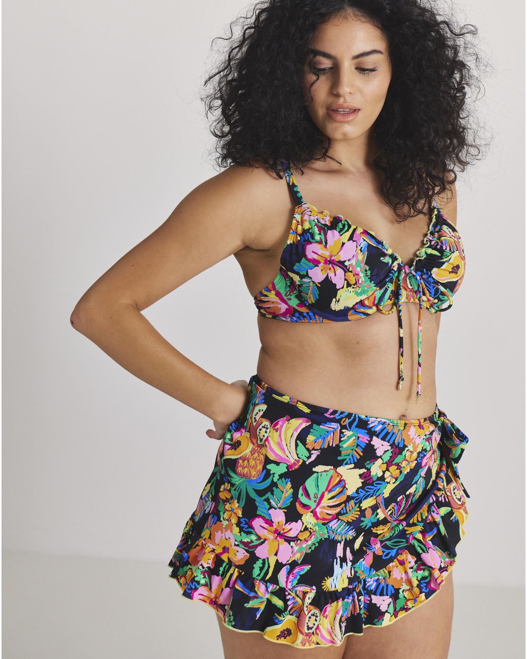 Simply Be Multicolor Skirted Detail Bikini Brief