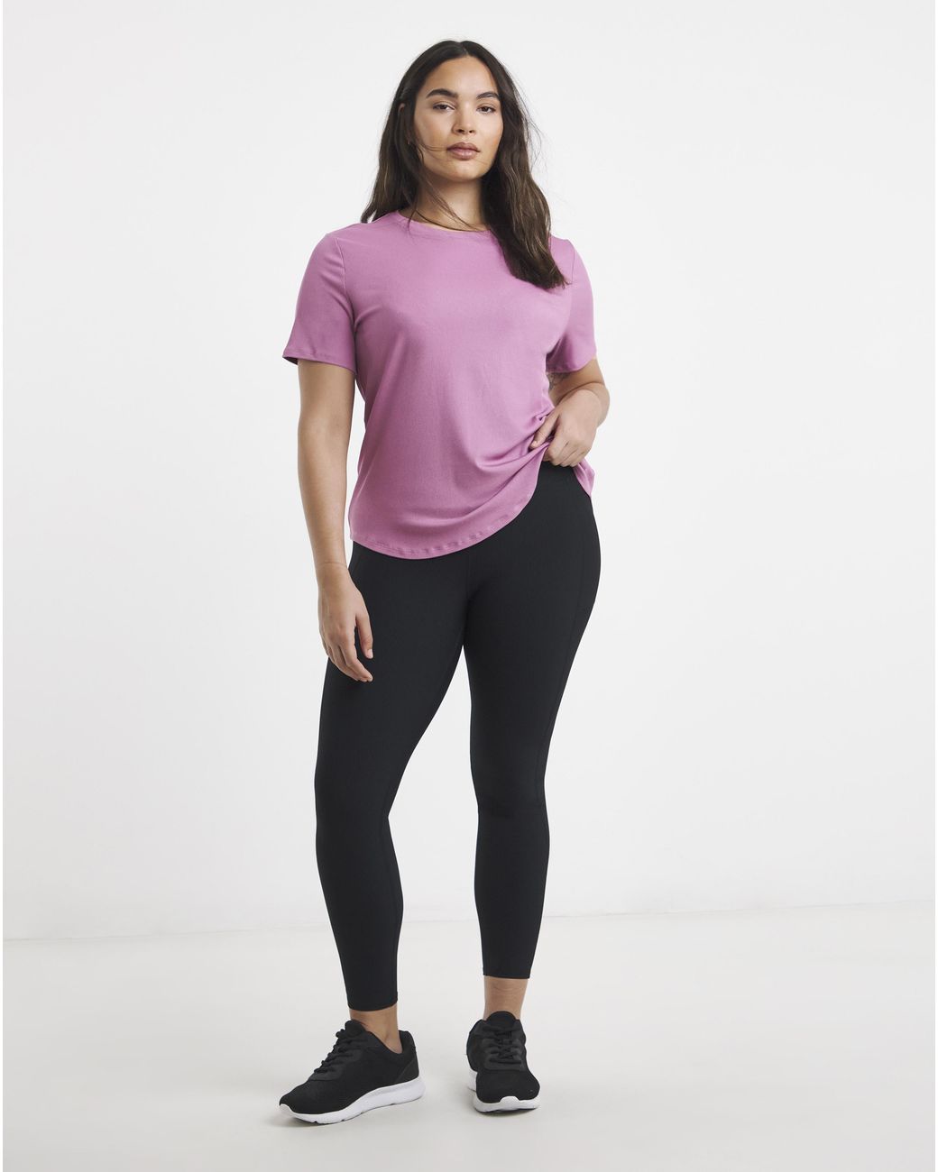 Skechers Purple Go Walk Luxe Rib T-Shirt