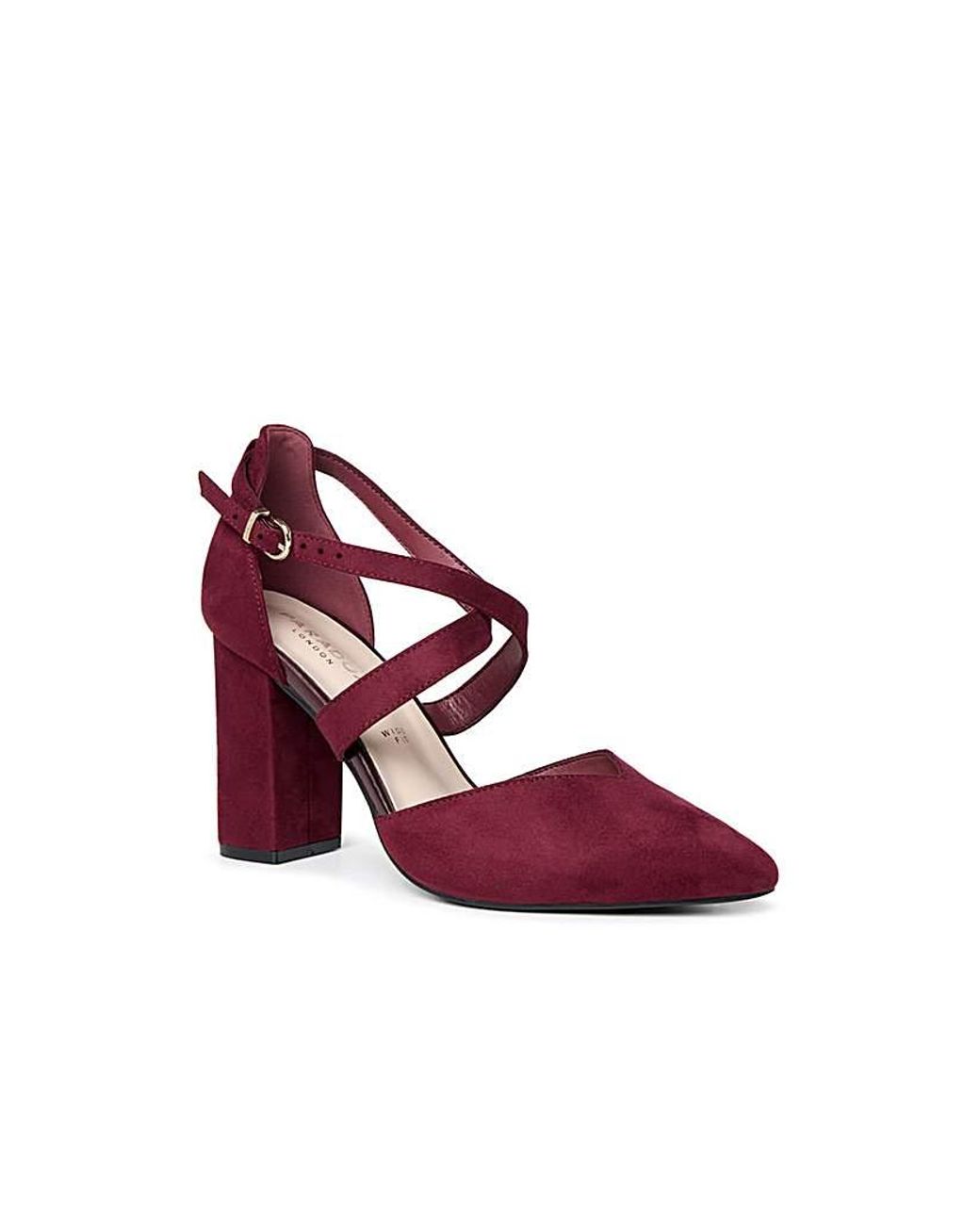 Paradox London Purple Gwendolyn Wide Fit Shoes