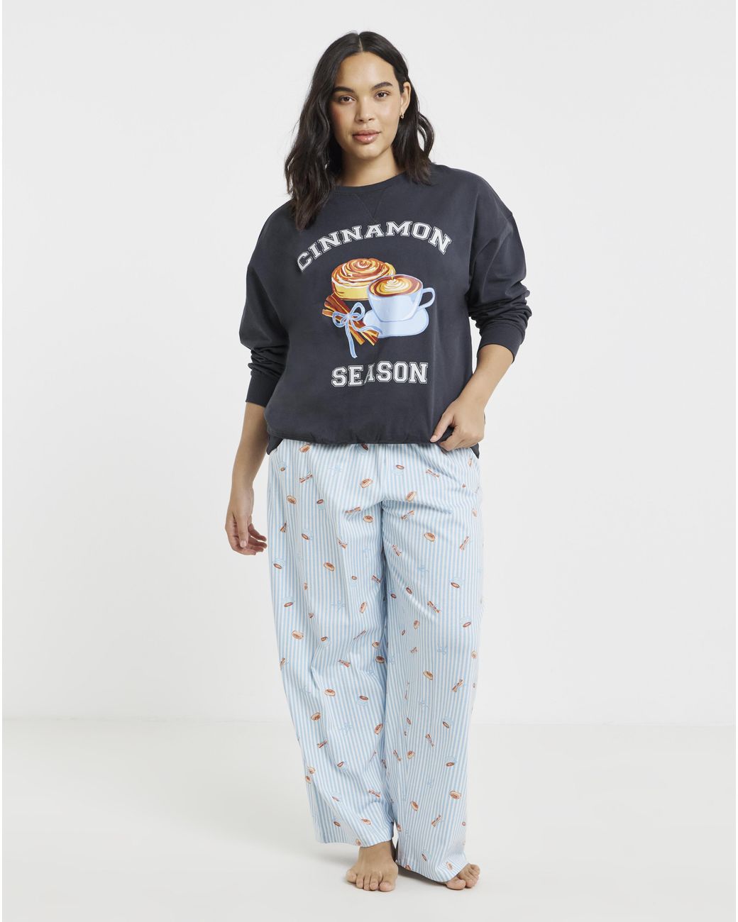 Pretty Secrets Blue Cinnamon Season Pj Set