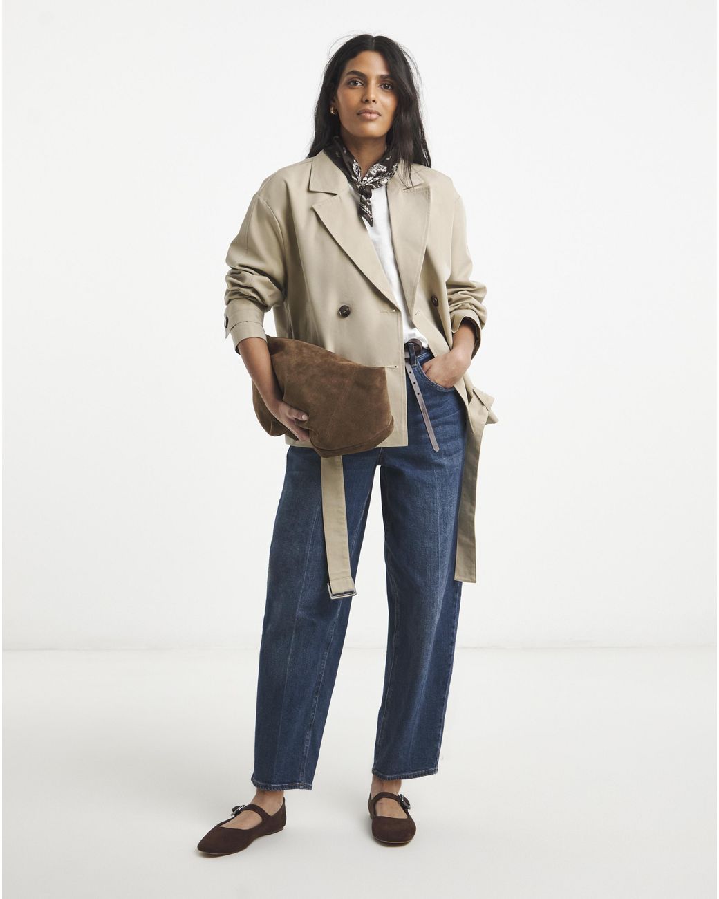 Simply Be Natural Blouson Sleeve Trench