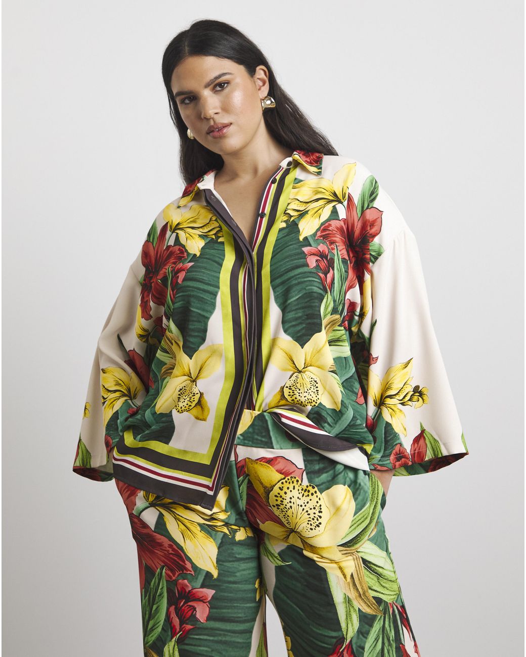 Joanna Hope White Printed Shirt