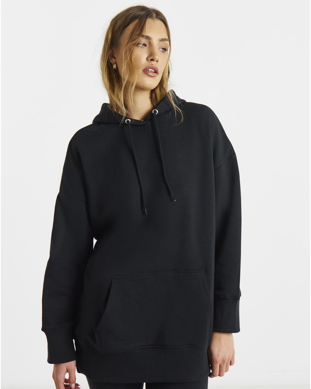 Simply Be Black Longline Hoodie