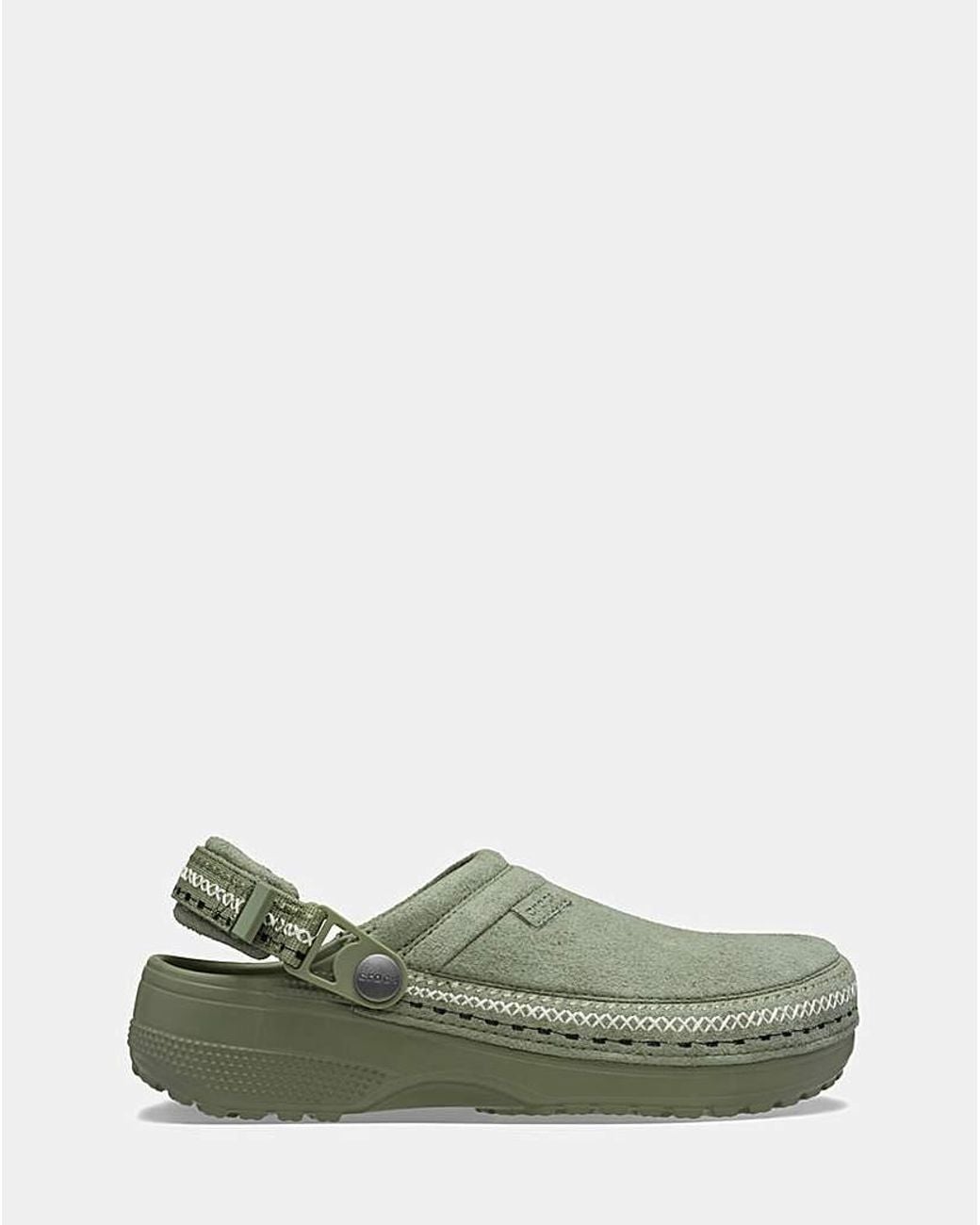 CROCSTM Green Crafted Vegan Suede Stitch