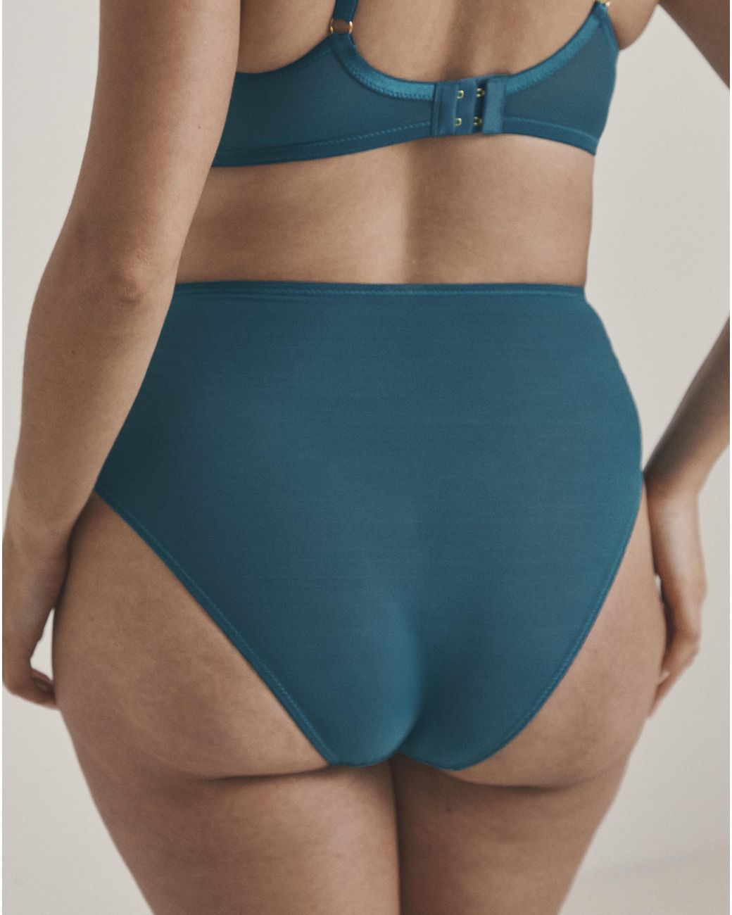 Pretty Secrets Green Lace Full Brief Knickers