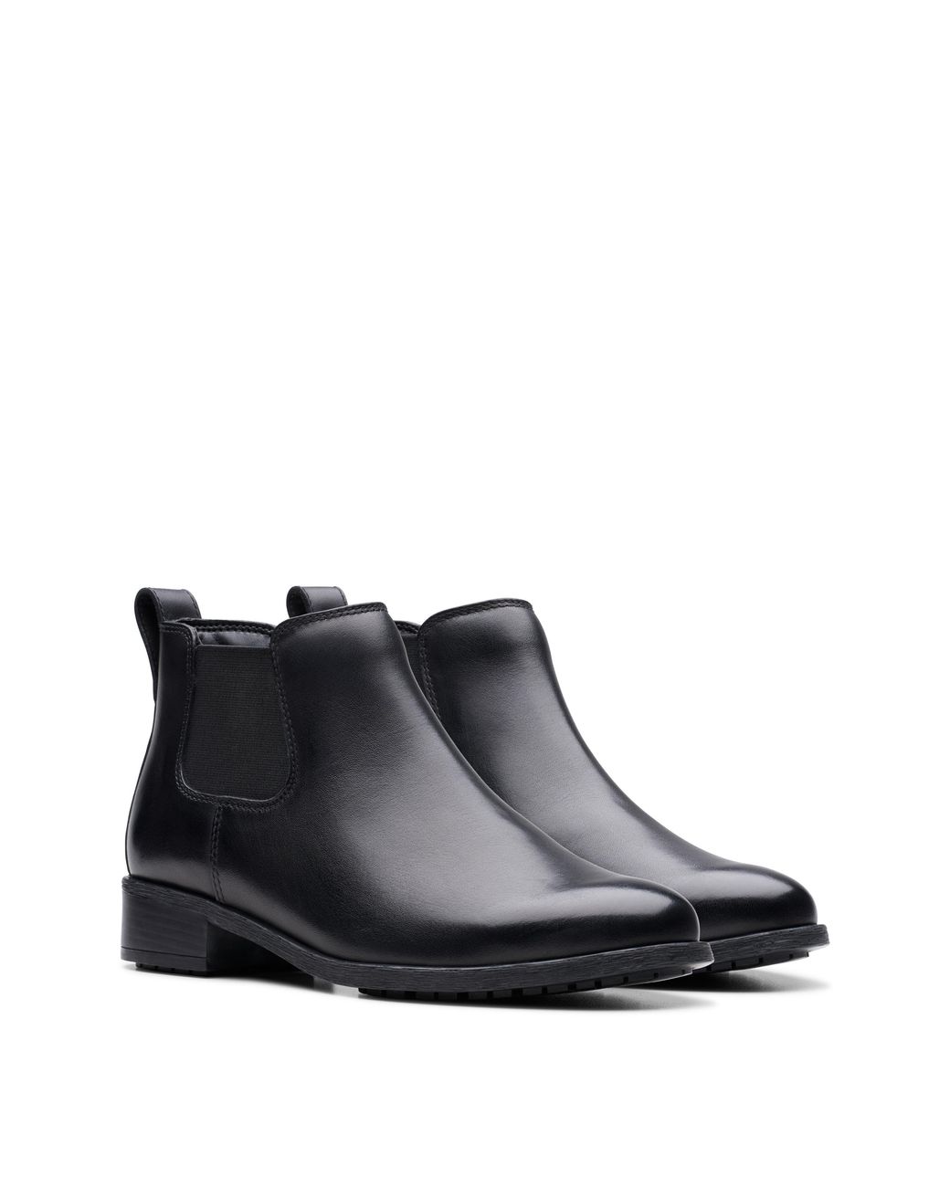 Clarks Black Chelsea Ankle Boot Wide