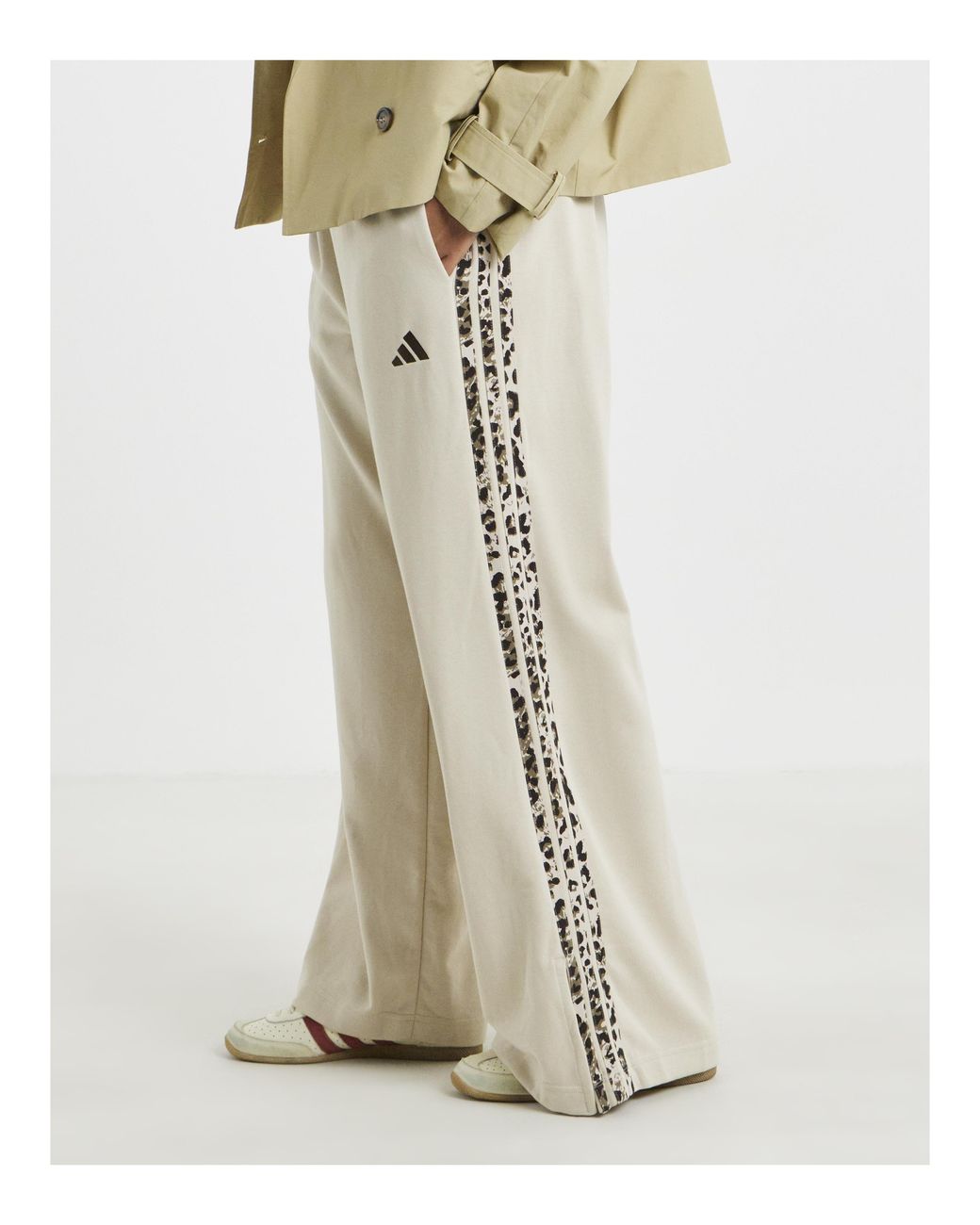 Adidas Natural Animal Print 3-Stripes Pants