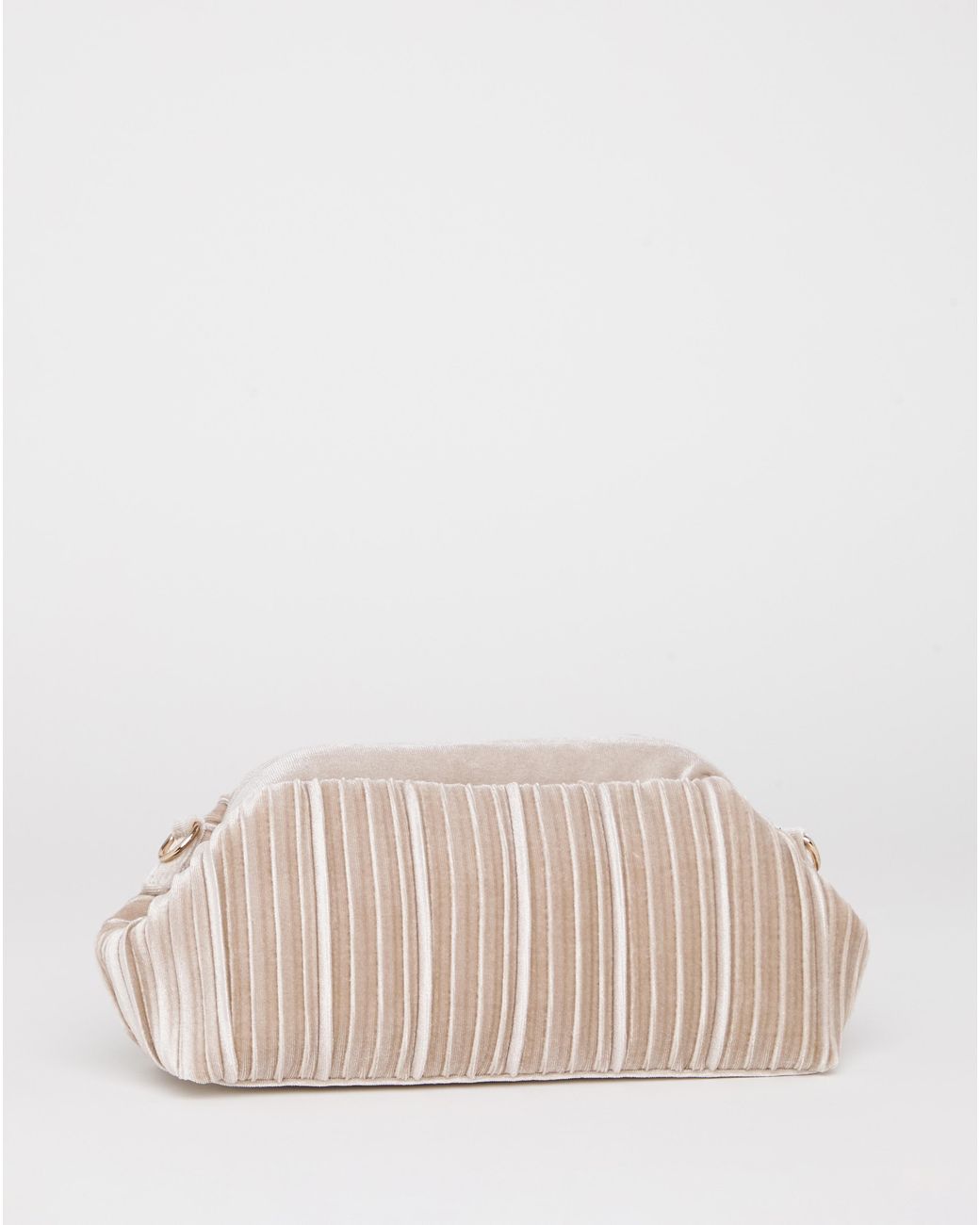 JD Williams Black Velvet Bow Pleated Clutch Bag
