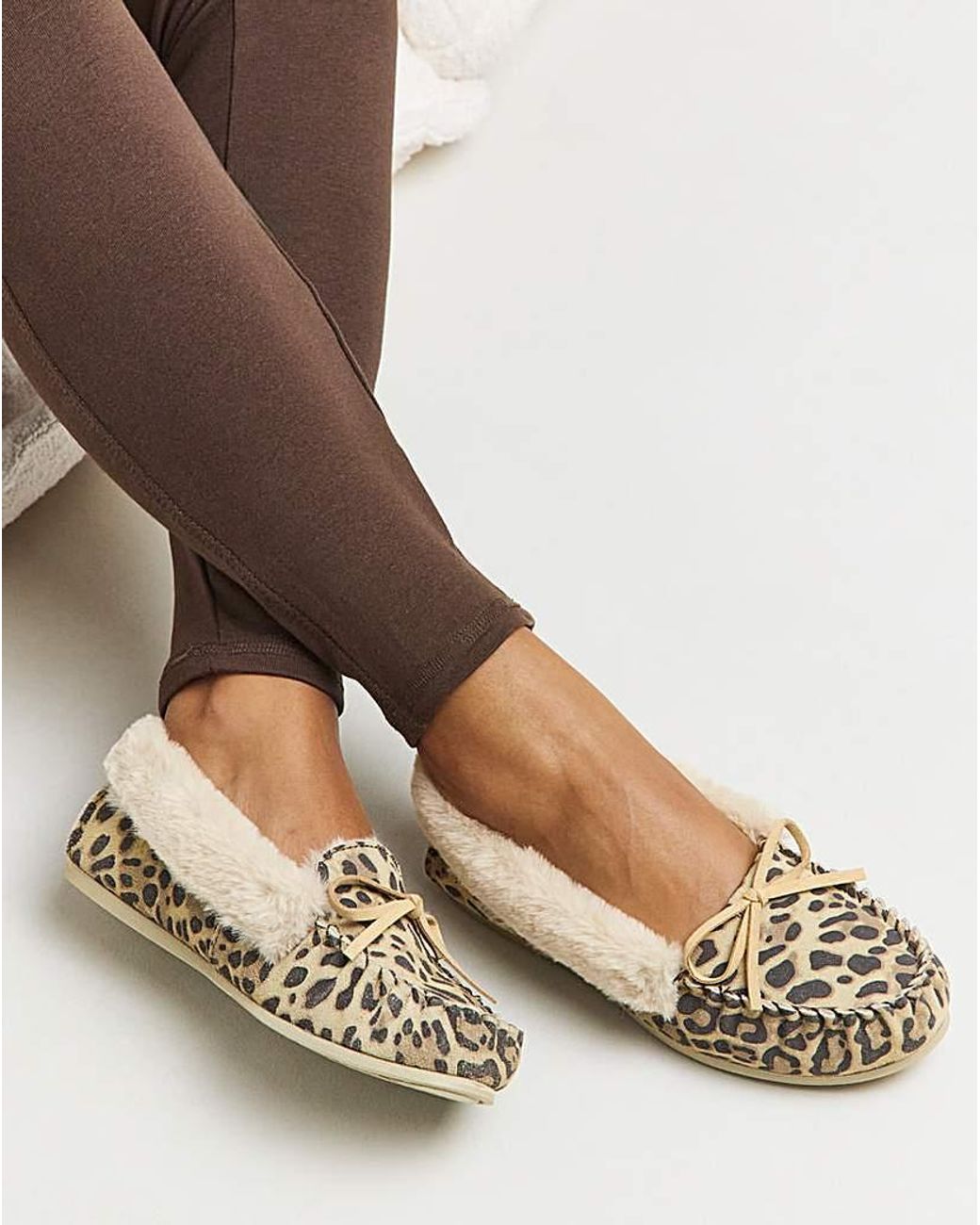 Heavenly Soles Metallic Moccasin Slippers Eee Fit