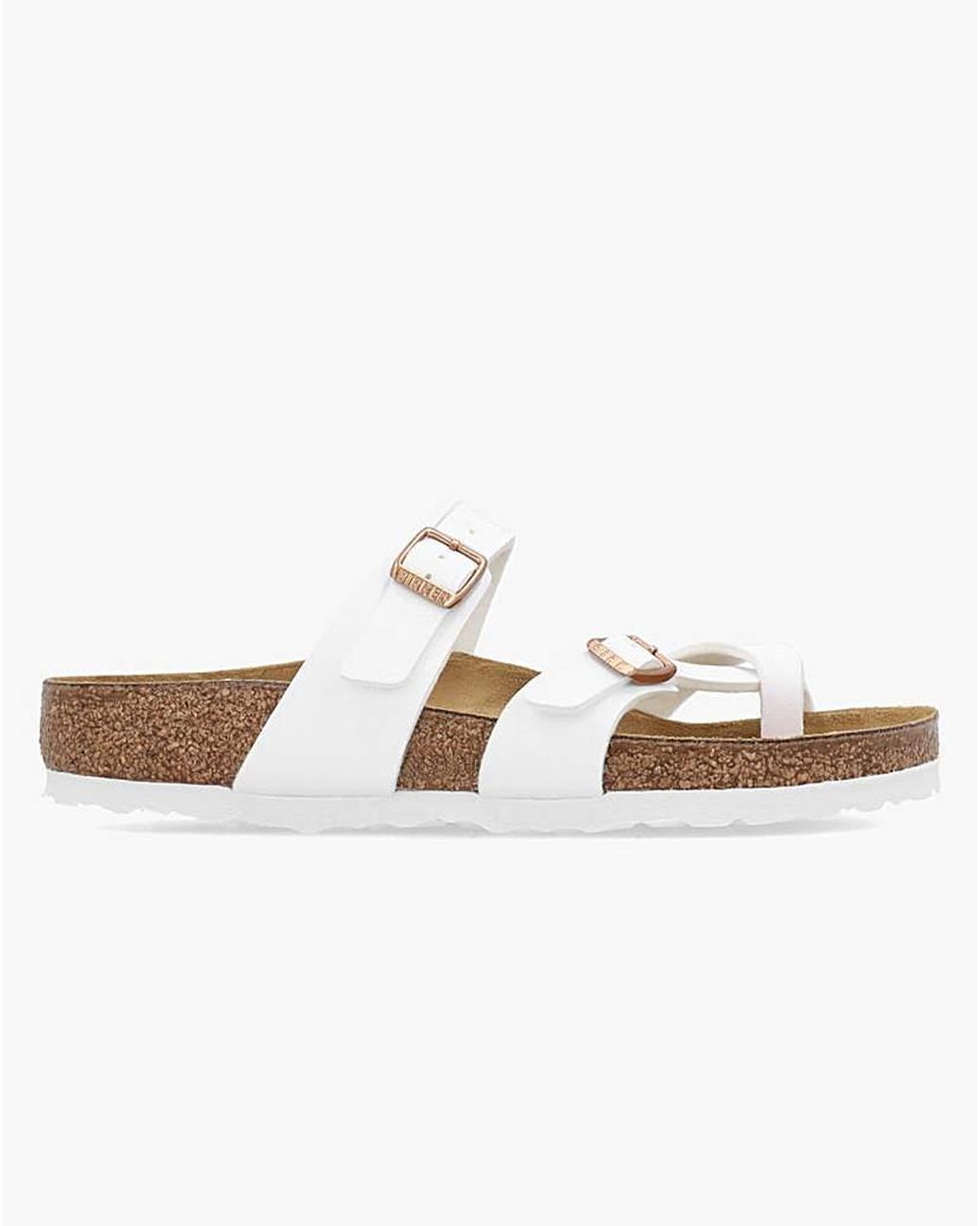 Birkenstock White Mayari Birko-Flor Sandals