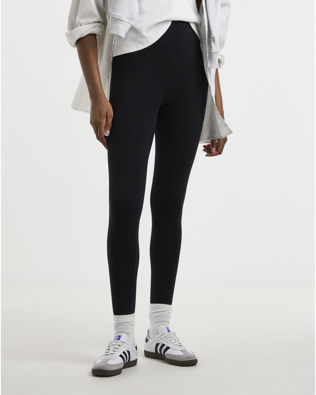 Simply Be White Cotton Rich High Waisted Legging