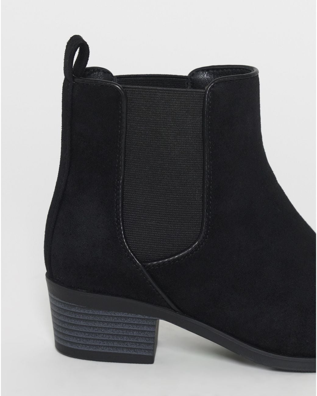 JD Williams Blue Chelsea Block Heel Ankle Boot Wide
