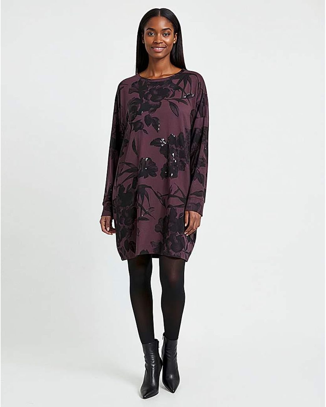 Religion Red Mini T-Shirt Sequin Dress