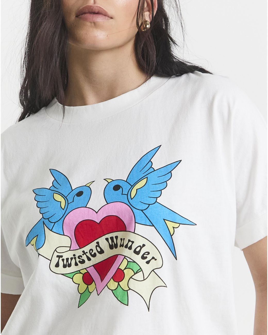 Twisted Wunder White Graphic T-Shirt