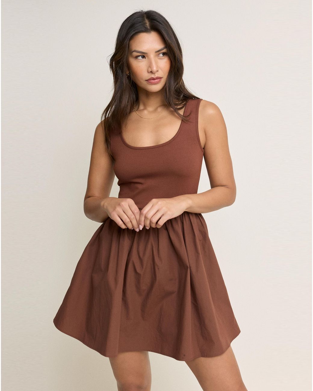 Nobody's Child Brown Colorado Mini Dress