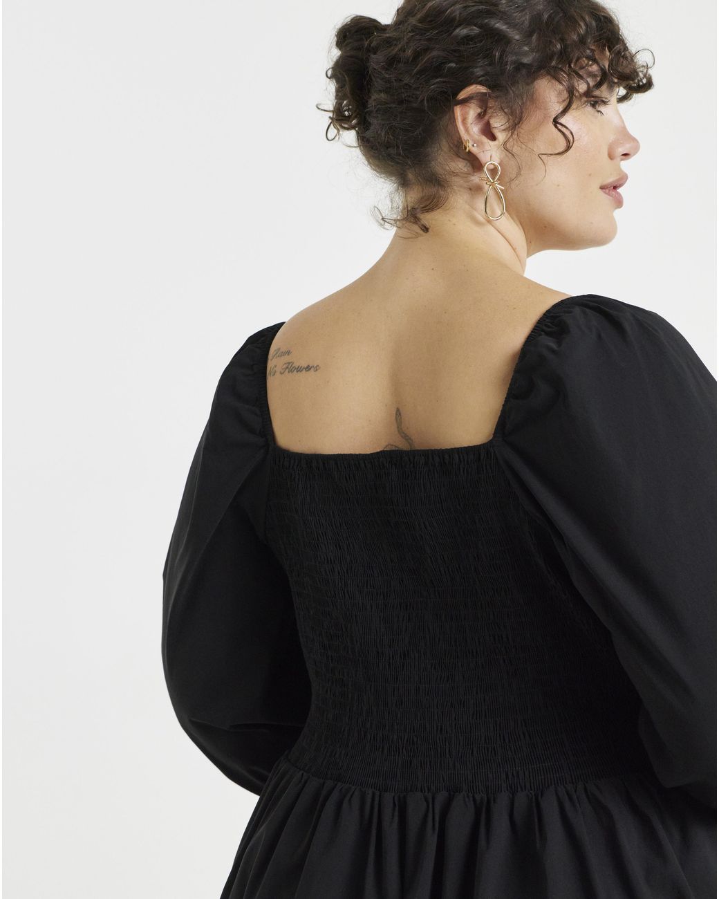 Simply Be Black Corset Skater Dress
