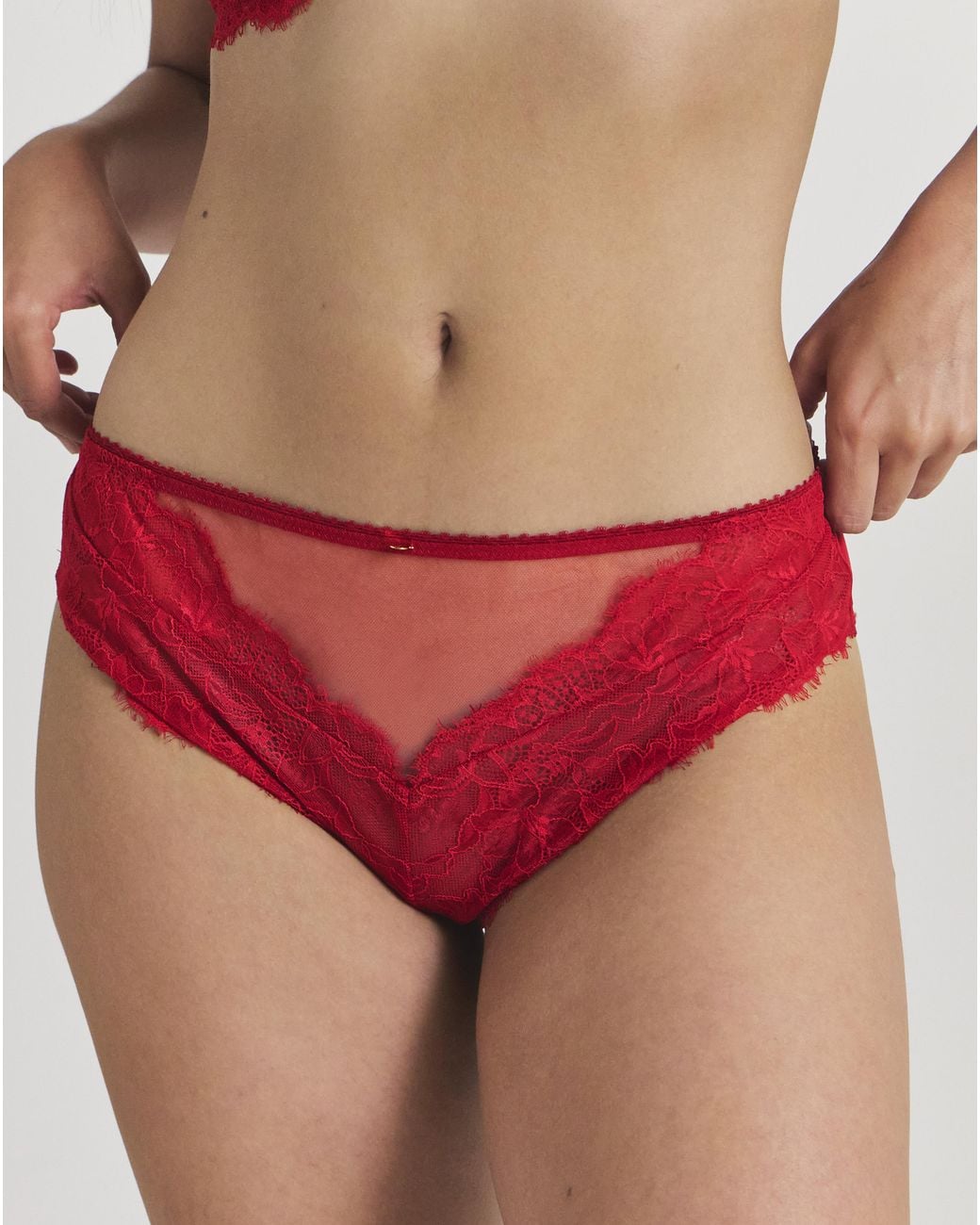 Pretty Secrets Red Full Brief Knickers