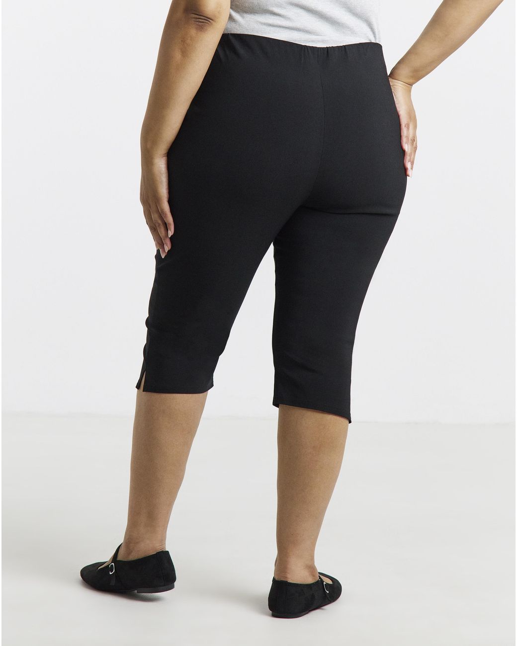 Simply Be Black Bengaline Capri