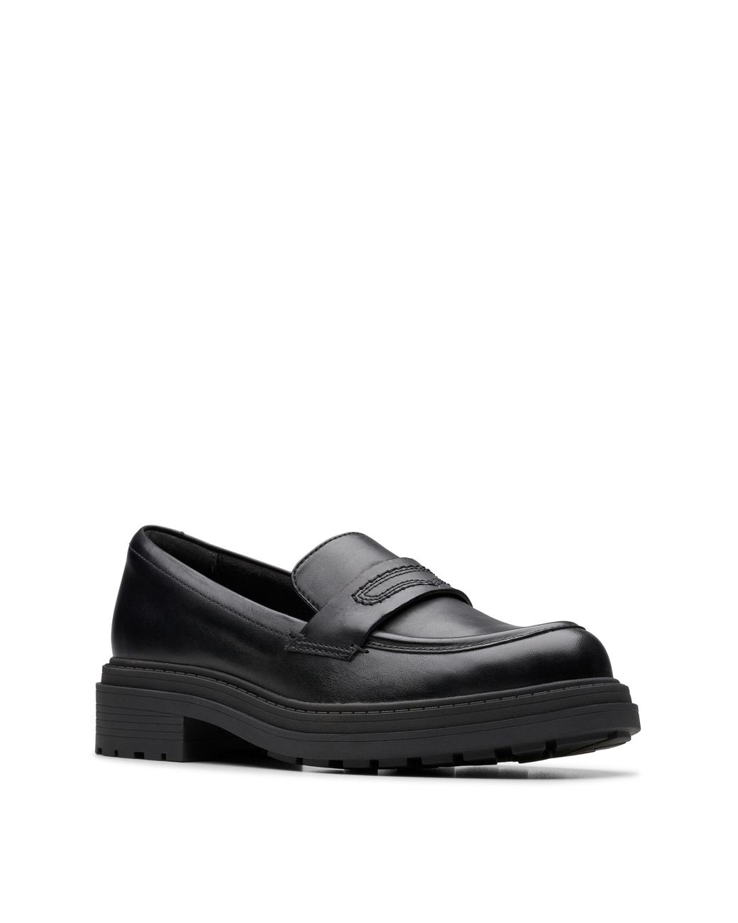 Clarks Black Orinoco Leather Loafer D Fit