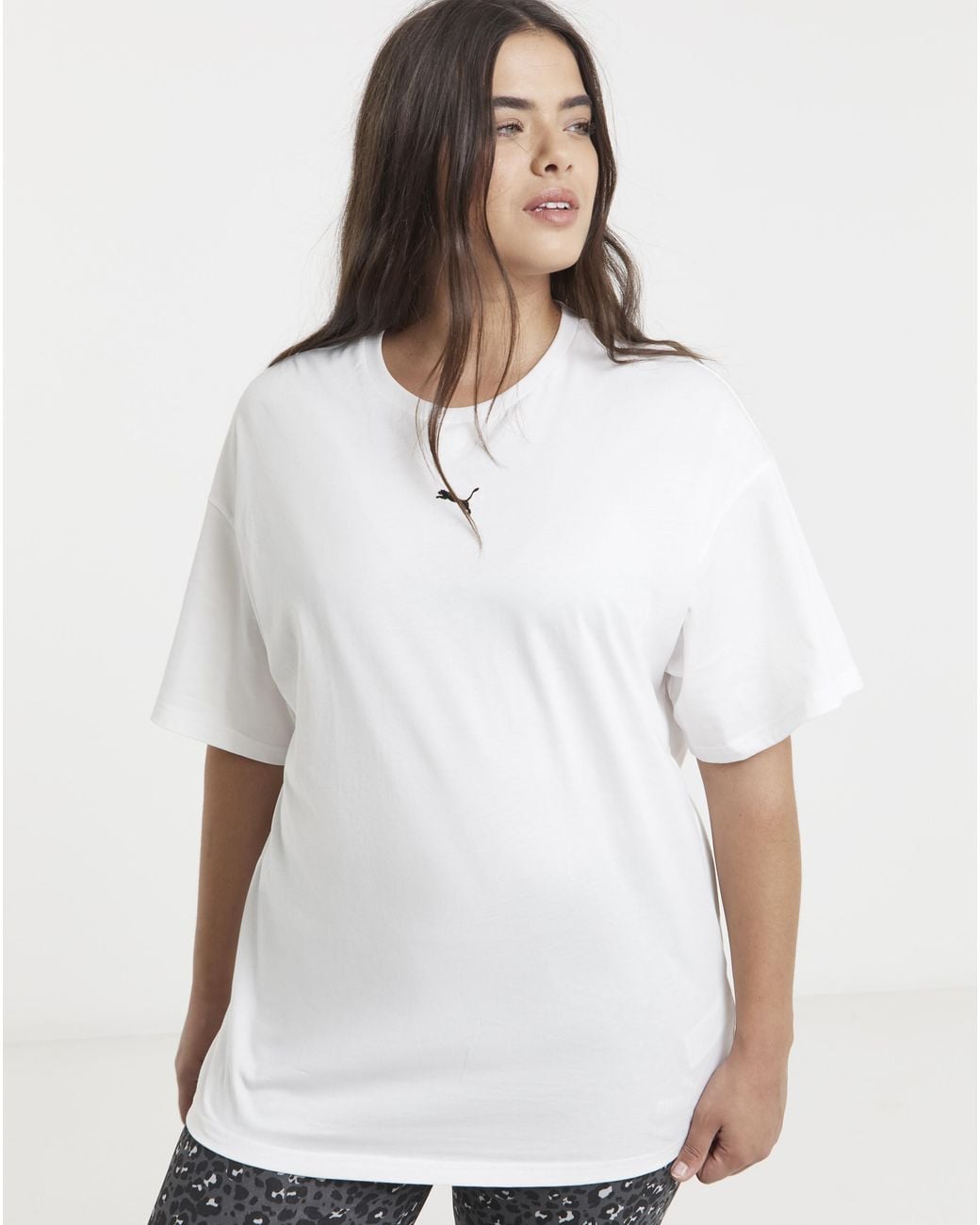 PUMA White Essential Relaxed T-Shirt