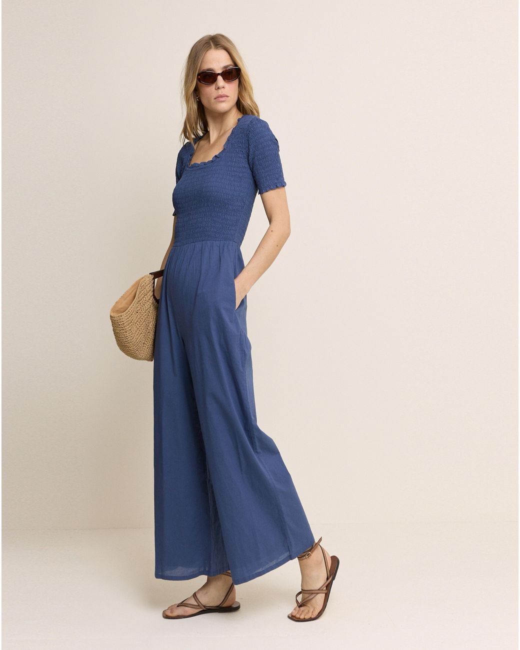 Nobody's Child Blue Petite Zita Jumpsuit
