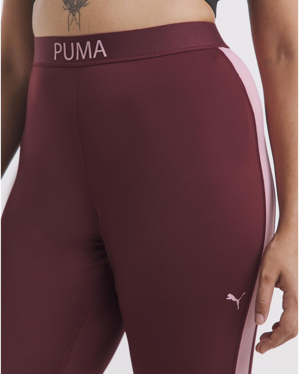 PUMA Red Training Colourblock Leggings