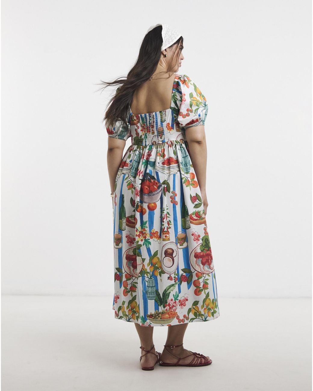 Simply Be White Cotton Midi Dress
