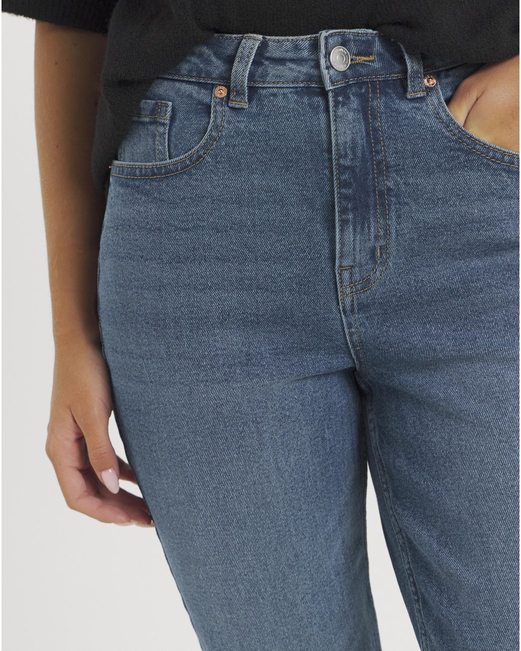 Simply Be Blue Sbe 99 1 Loose Mom Jeans