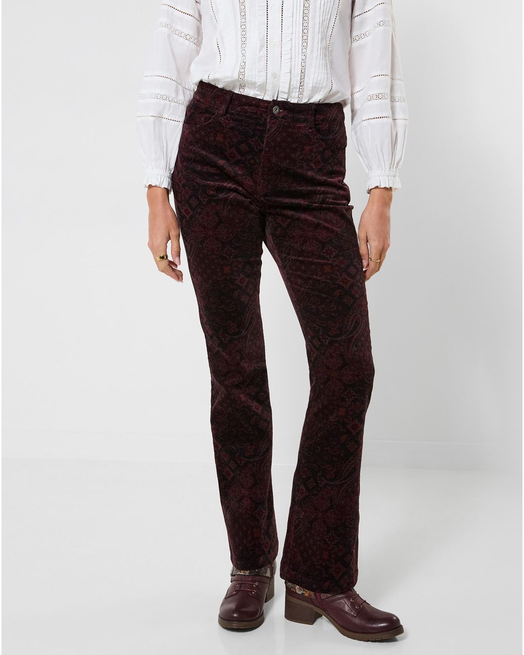 Joe Browns Brown Printed Moleskin Trouser