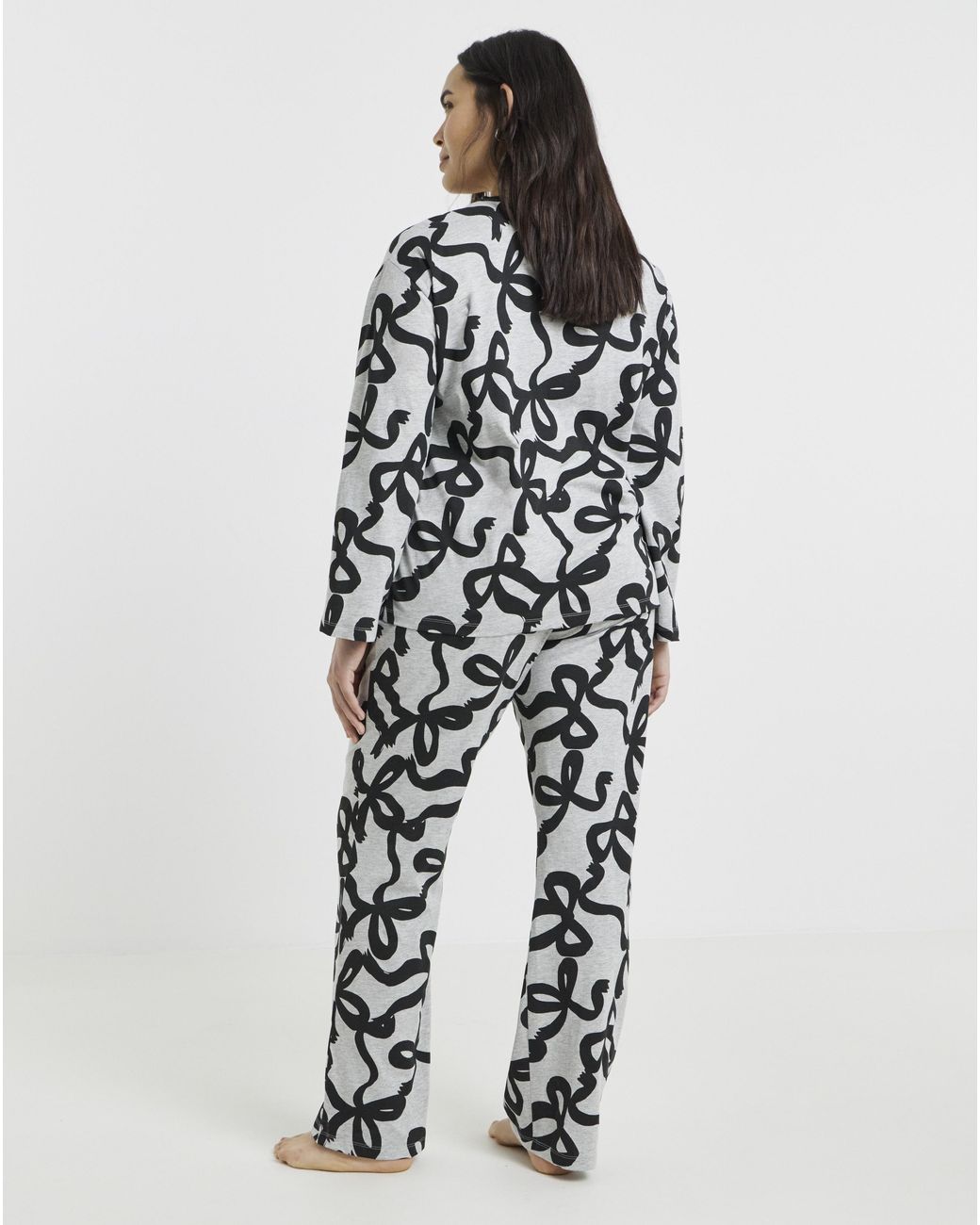 Pretty Secrets White Value Bow Print Pyjamas