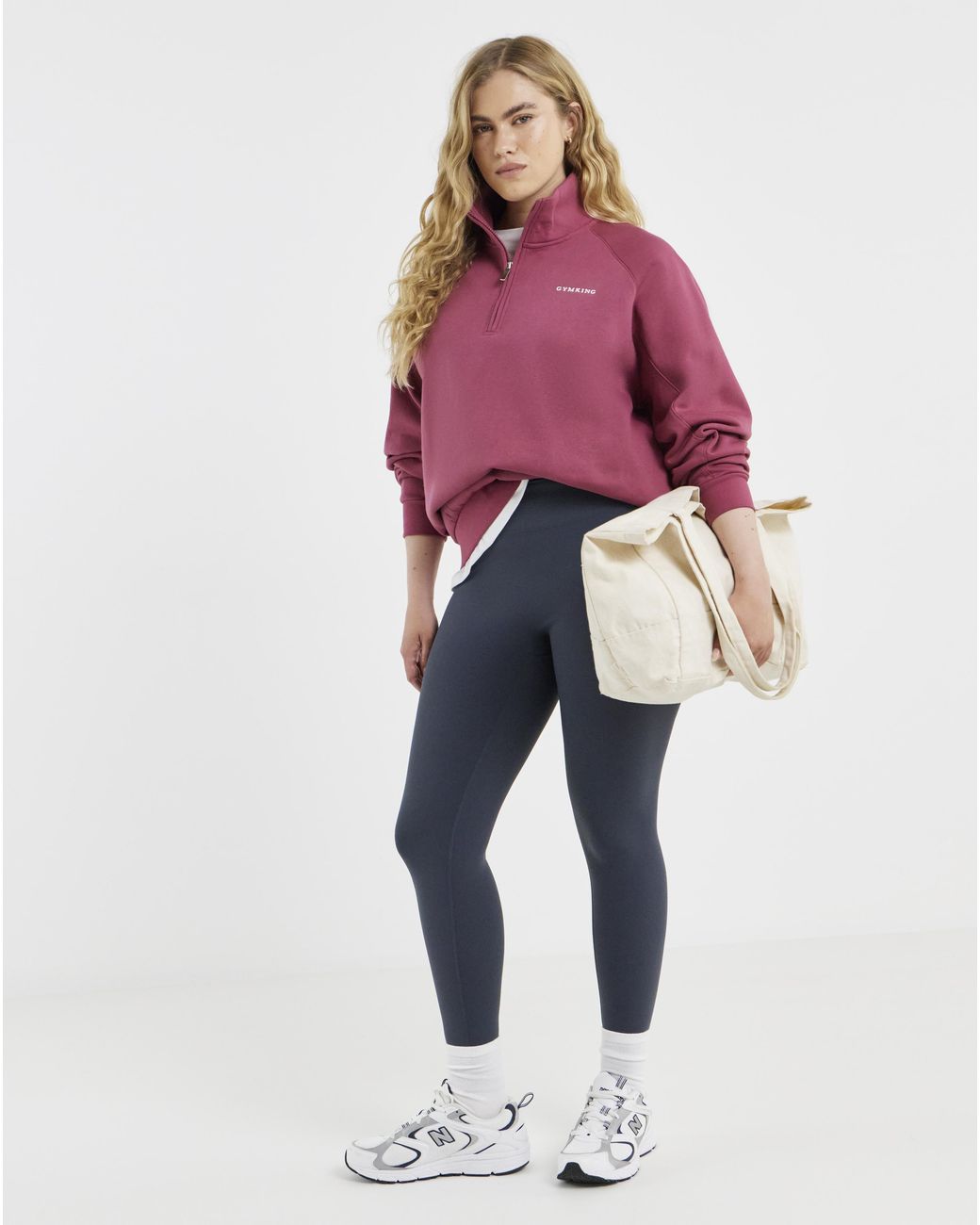 Gym King Pink 365 Raglan Sleeve Funnel Neck