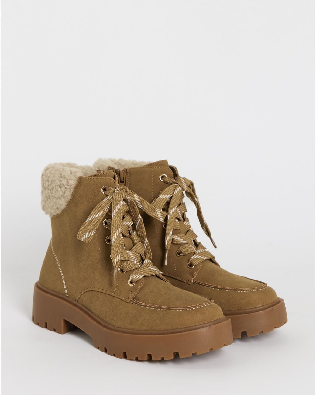 Simply Be Natural Lace Up Ankle Boot Ex Wide