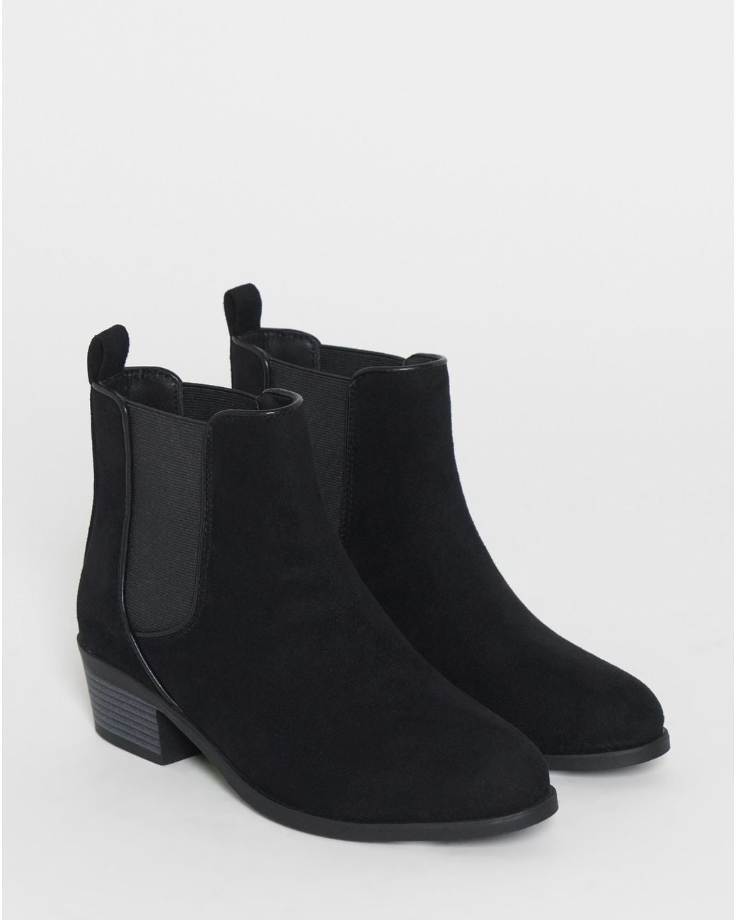 JD Williams Blue Chelsea Block Heel Ankle Boot Wide