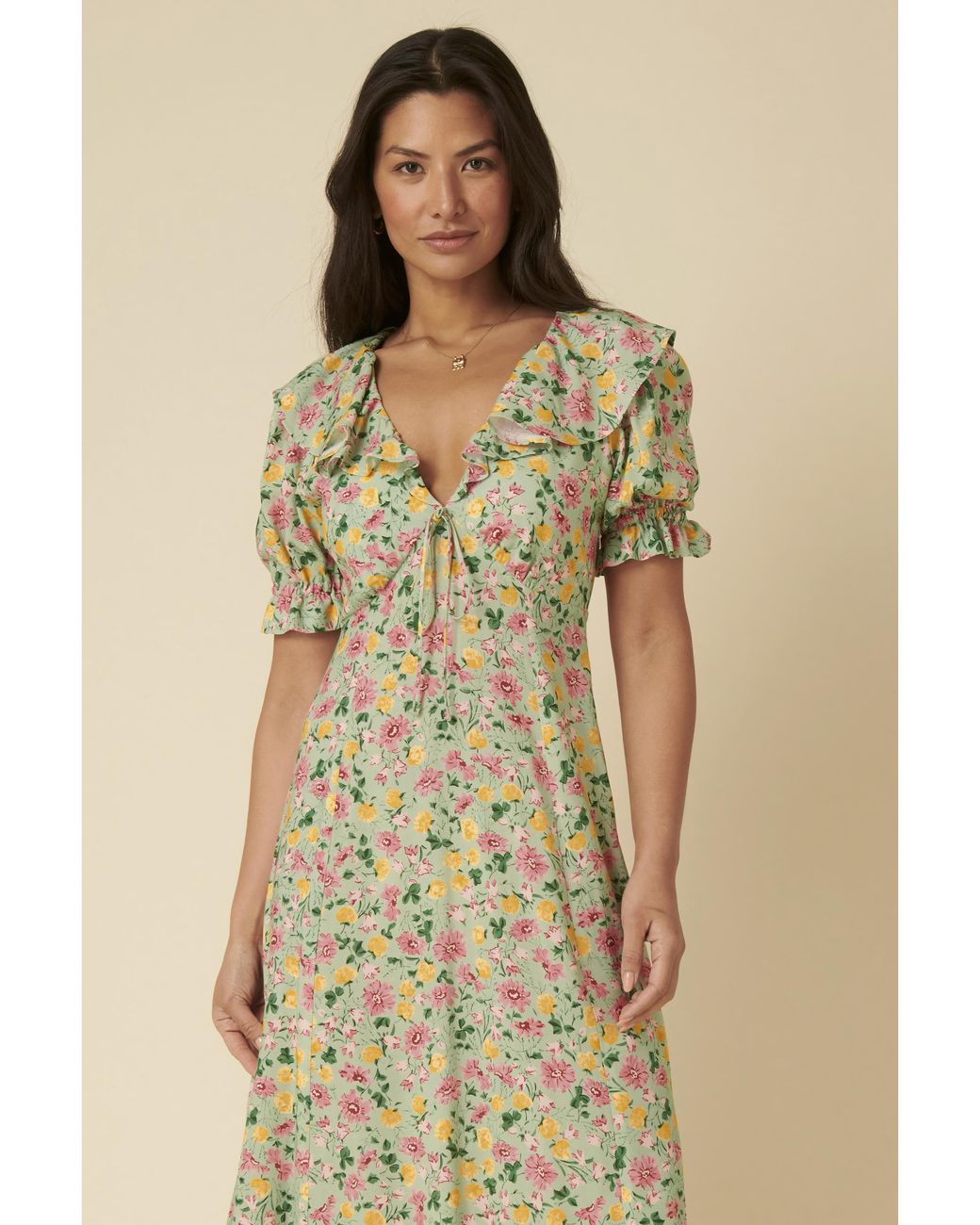 Nobody's Child Natural Caitlin Midi Dress