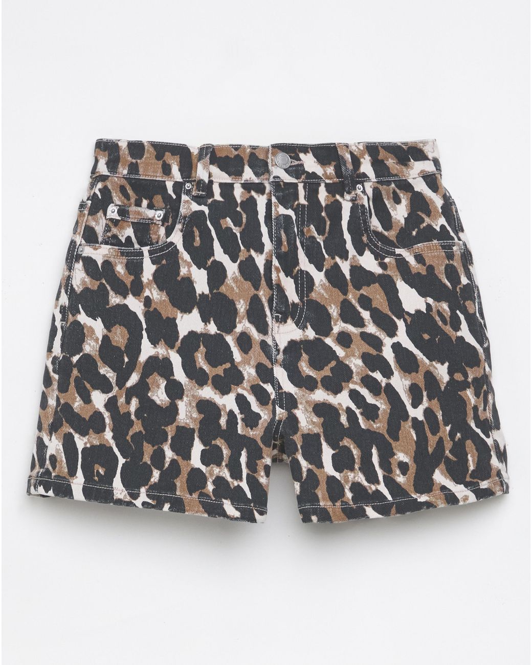 Simply Be Multicolor Print Denim Short