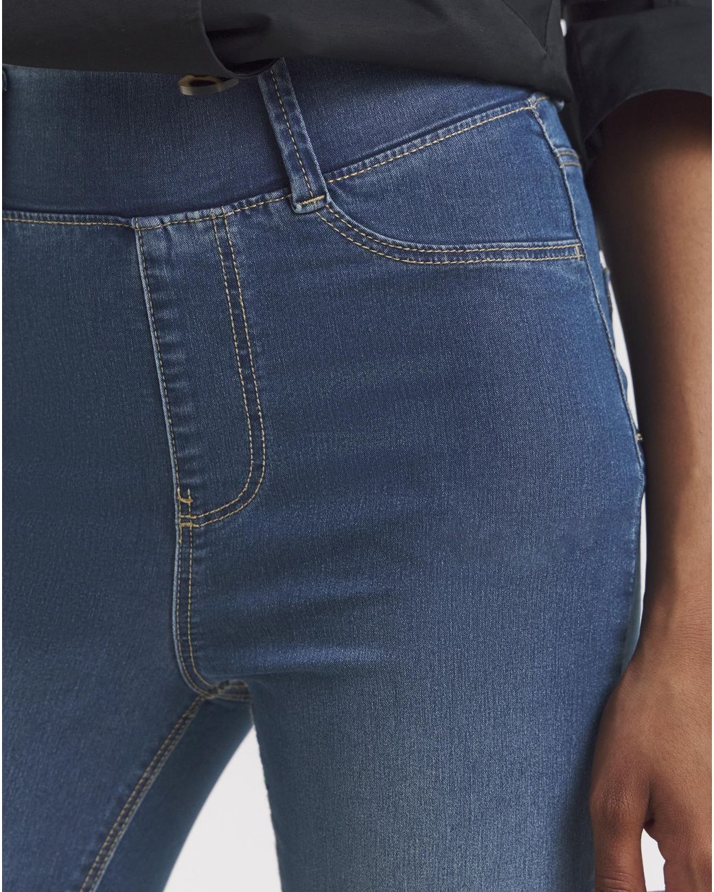 Simply Be Blue Skinny Pull On Jeggings