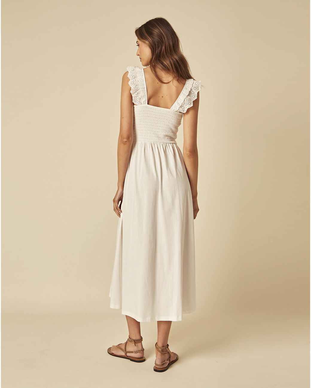 Nobody's Child Natural Rita Broderie Dress