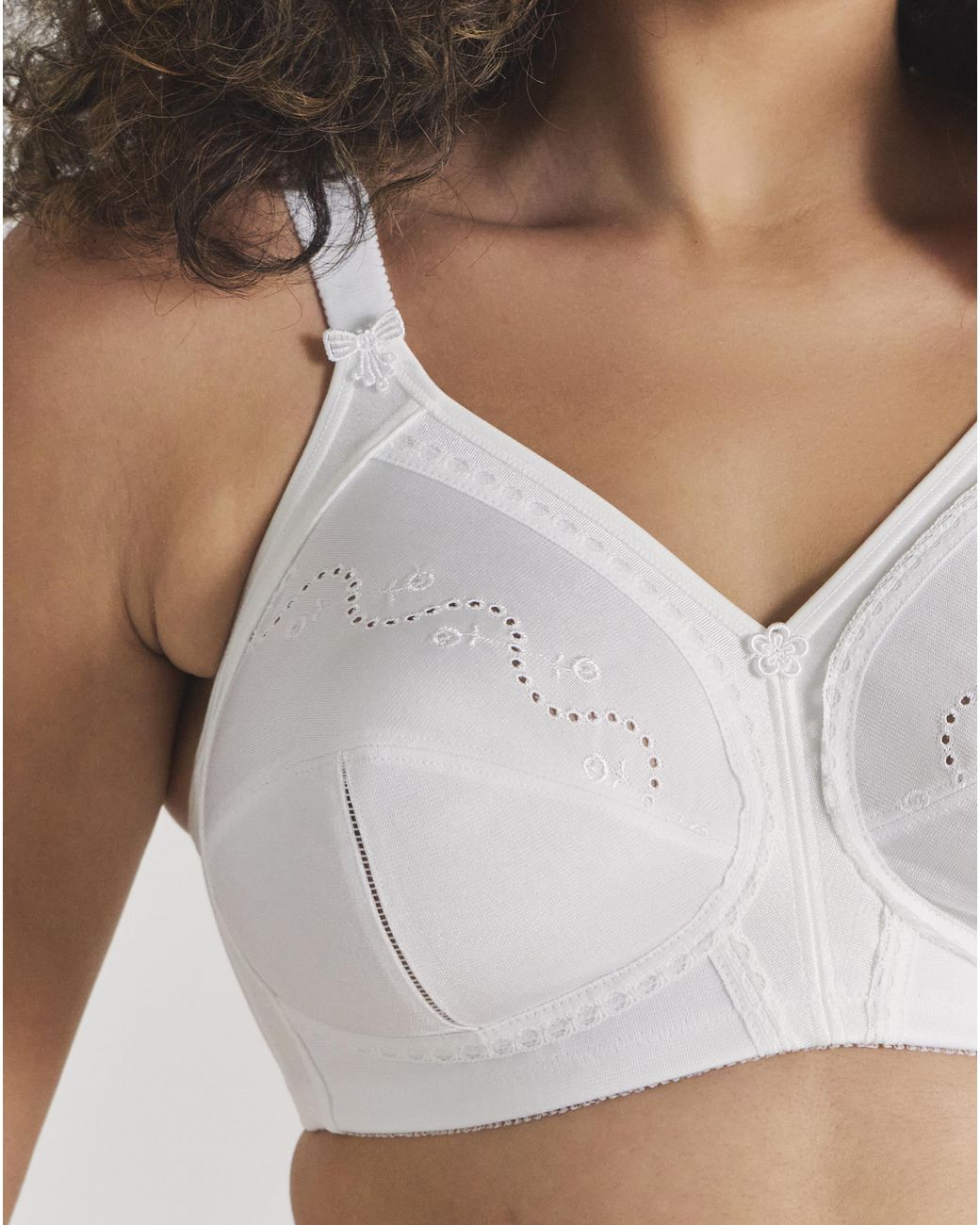 Triumph White Doreen Cotton Nonwired Bra