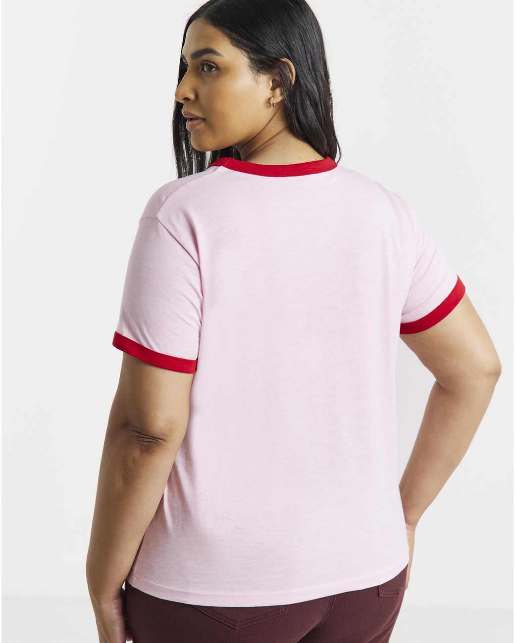 Simply Be Red Santa Baby Ringer Tee