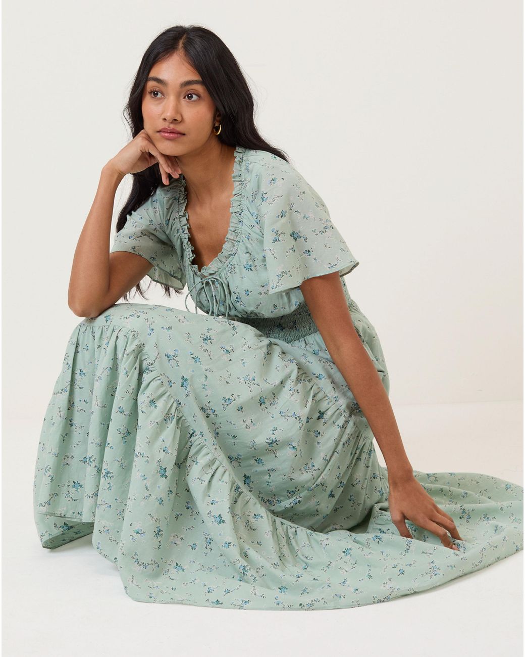 Nobody's Child Green Nc Caliope Midi Dress