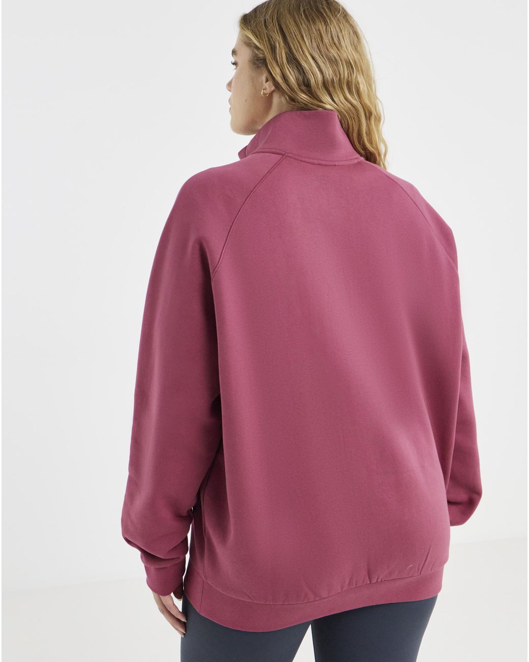 Gym King Pink 365 Raglan Sleeve Funnel Neck