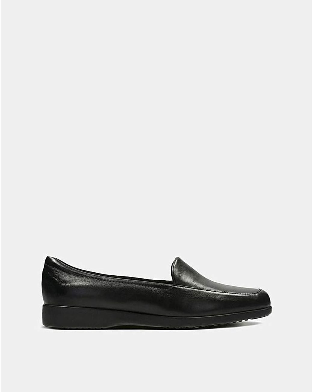 Clarks Black Georgia Shoes Wide Fit
