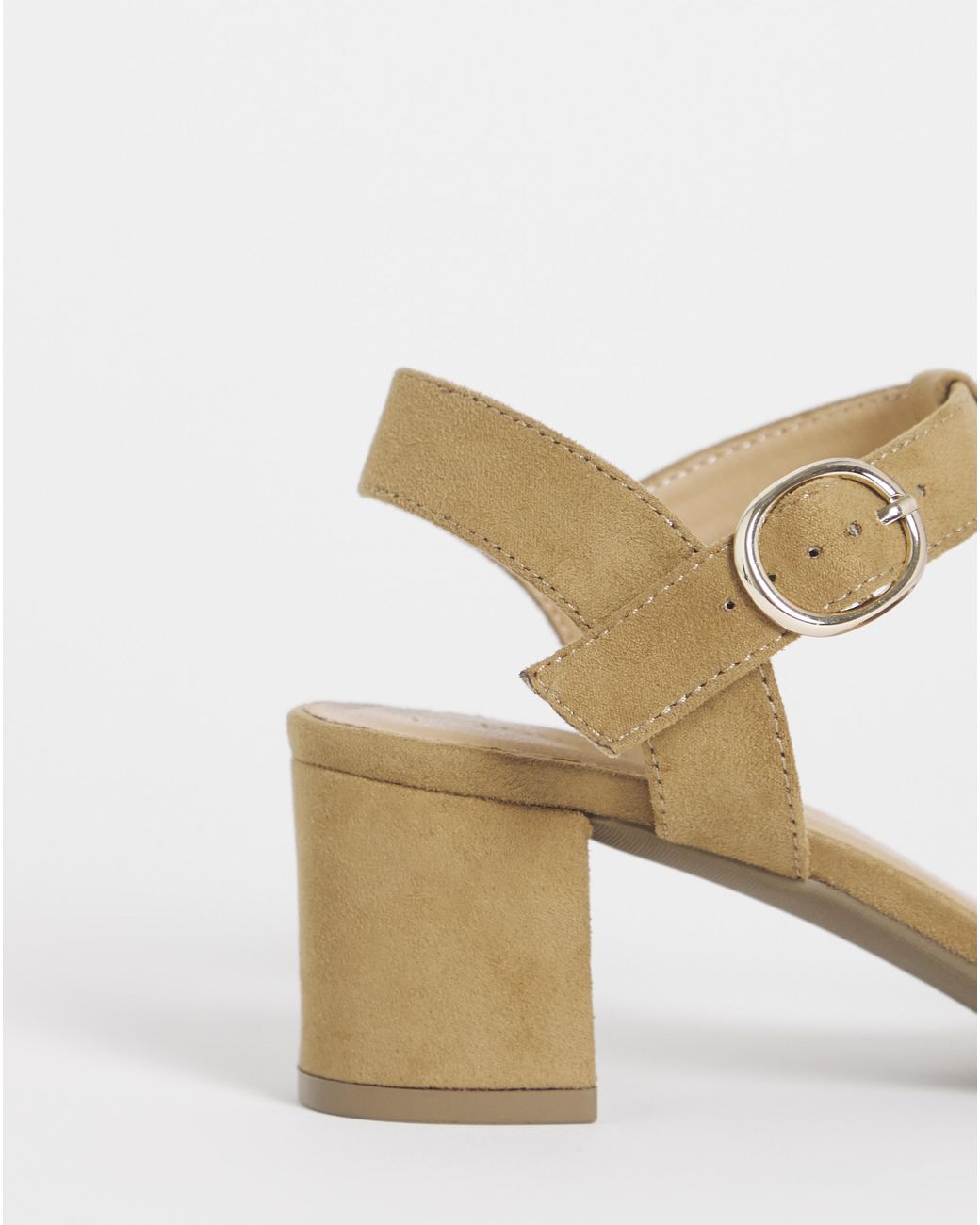 JD Williams Natural T Bar Heeled Sandals Wide