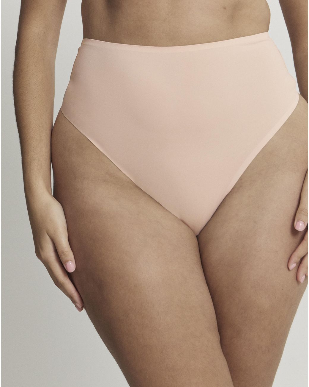 Figleaves Brown Smoothing High-Waisted Thong