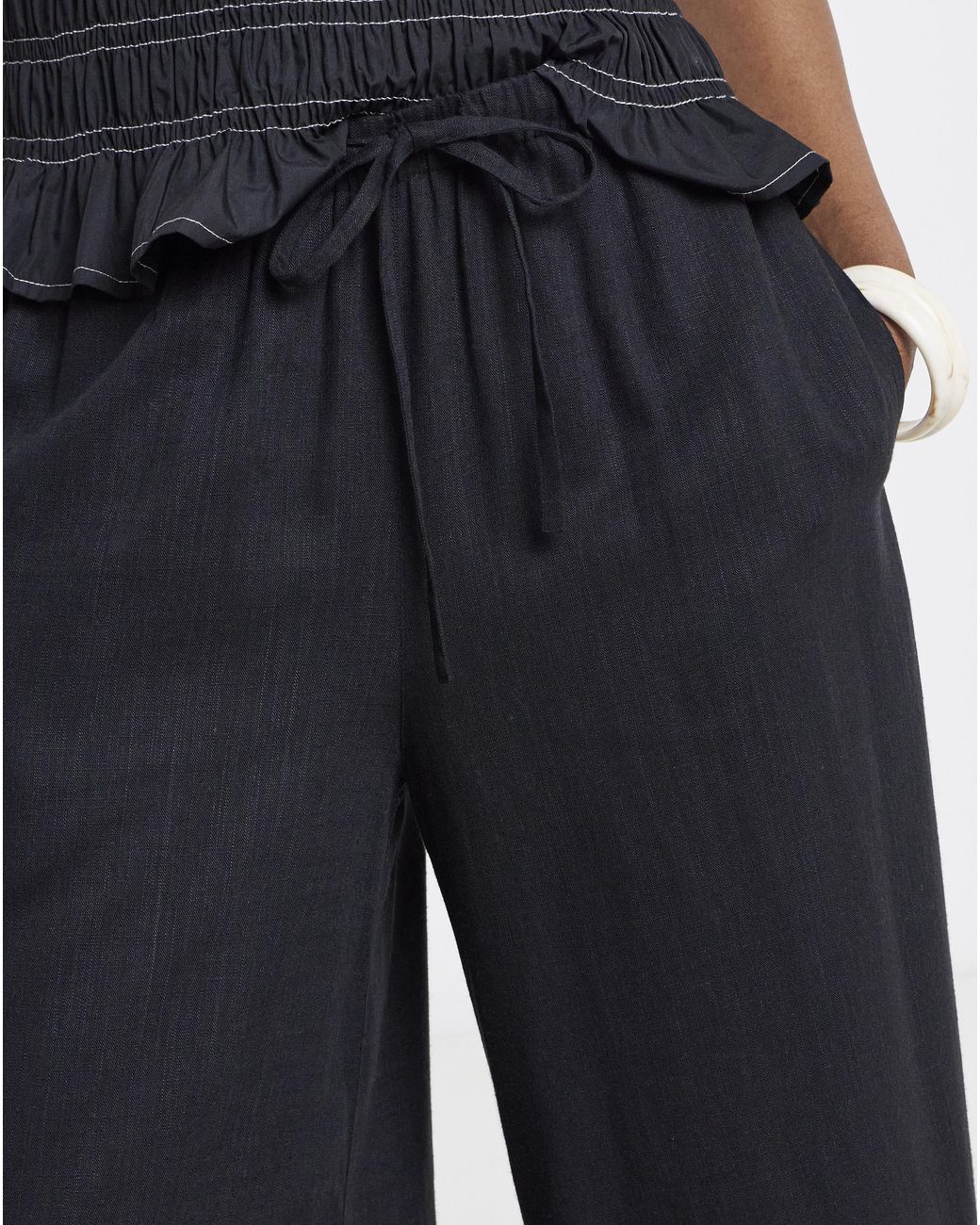 Simply Be Blue Linen Culotte