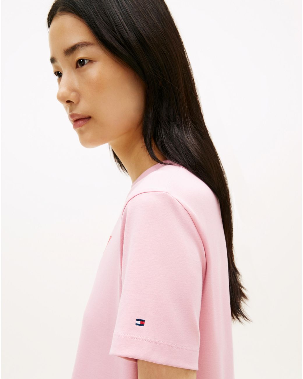 Tommy Hilfiger Pink Crew Neck Ss Tee