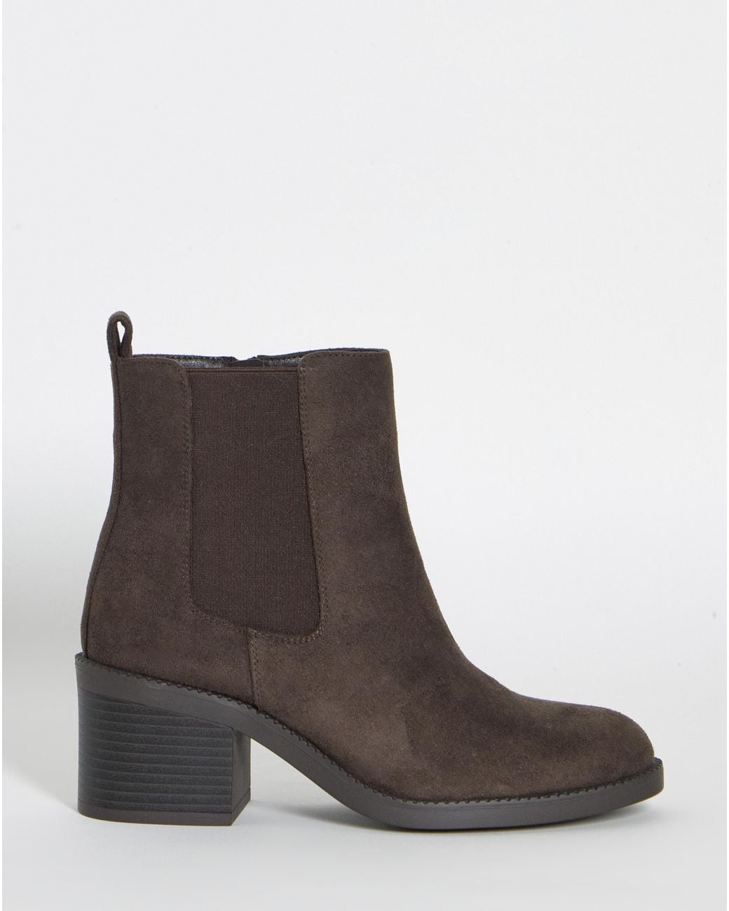 Simply Be Brown Block Heel Chelsea Boot Wide